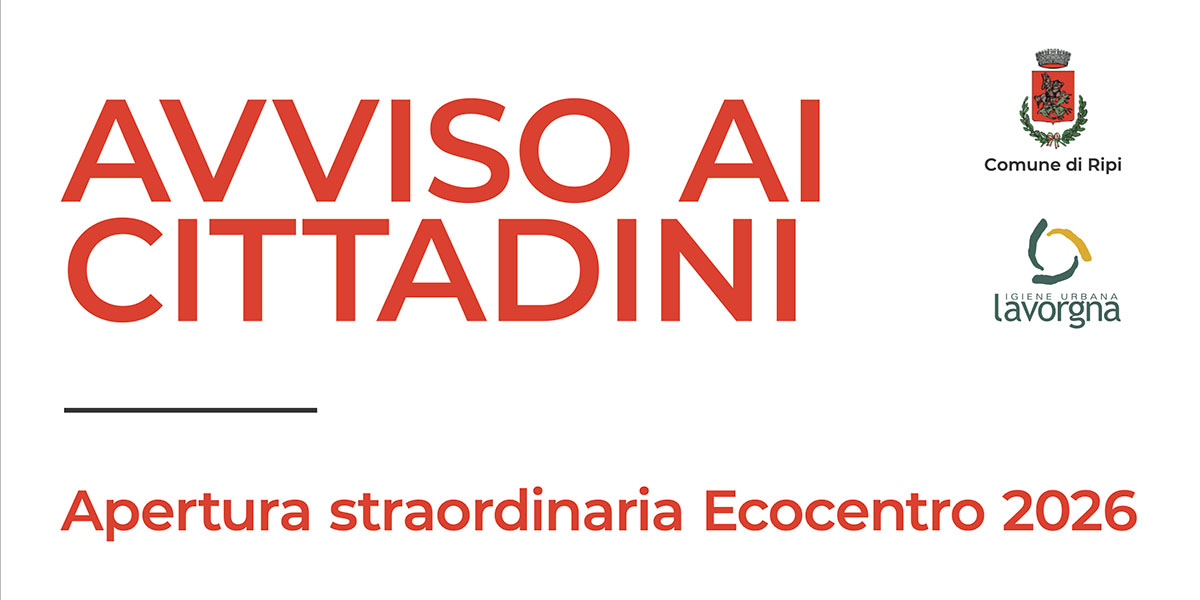 Apertura straordinaria Ecocentro per tutto il 2026